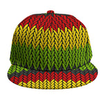 Knitted Style Reggae Pattern Print Snapback Cap