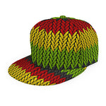 Knitted Style Reggae Pattern Print Snapback Cap