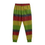Knitted Style Reggae Pattern Print Sweatpants