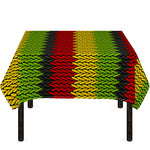 Knitted Style Reggae Pattern Print Tablecloth