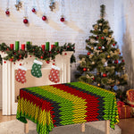 Knitted Style Reggae Pattern Print Tablecloth
