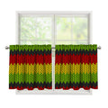Knitted Style Reggae Pattern Print Tier Curtains