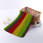 Knitted Style Reggae Pattern Print Towel
