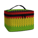 Knitted Style Reggae Pattern Print Travel Makeup Bag