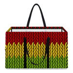 Knitted Style Reggae Pattern Print Utility Tote Bag