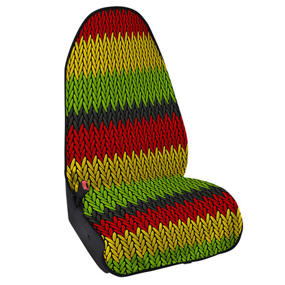 Knitted Style Reggae Pattern Print Waterproof Car Seat Cover