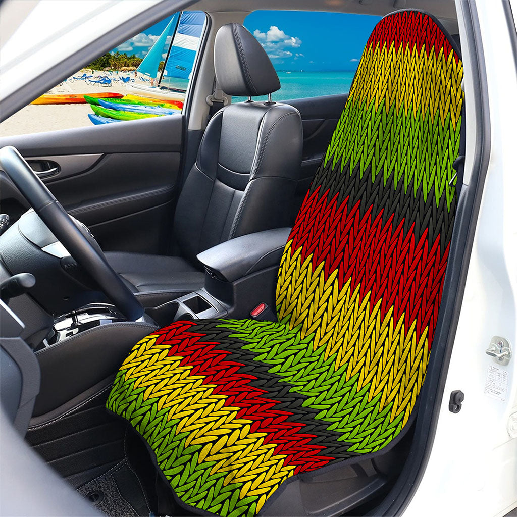 Knitted Style Reggae Pattern Print Waterproof Car Seat Cover