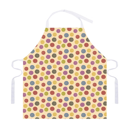 Knitting Yarn Pattern Print Adjustable Apron