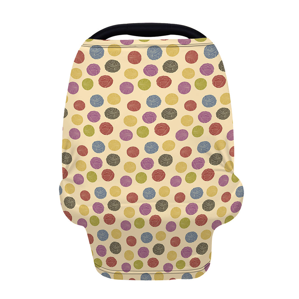Knitting Yarn Pattern Print Baby Seat Cover