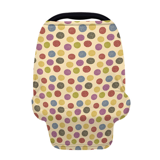Knitting Yarn Pattern Print Baby Seat Cover