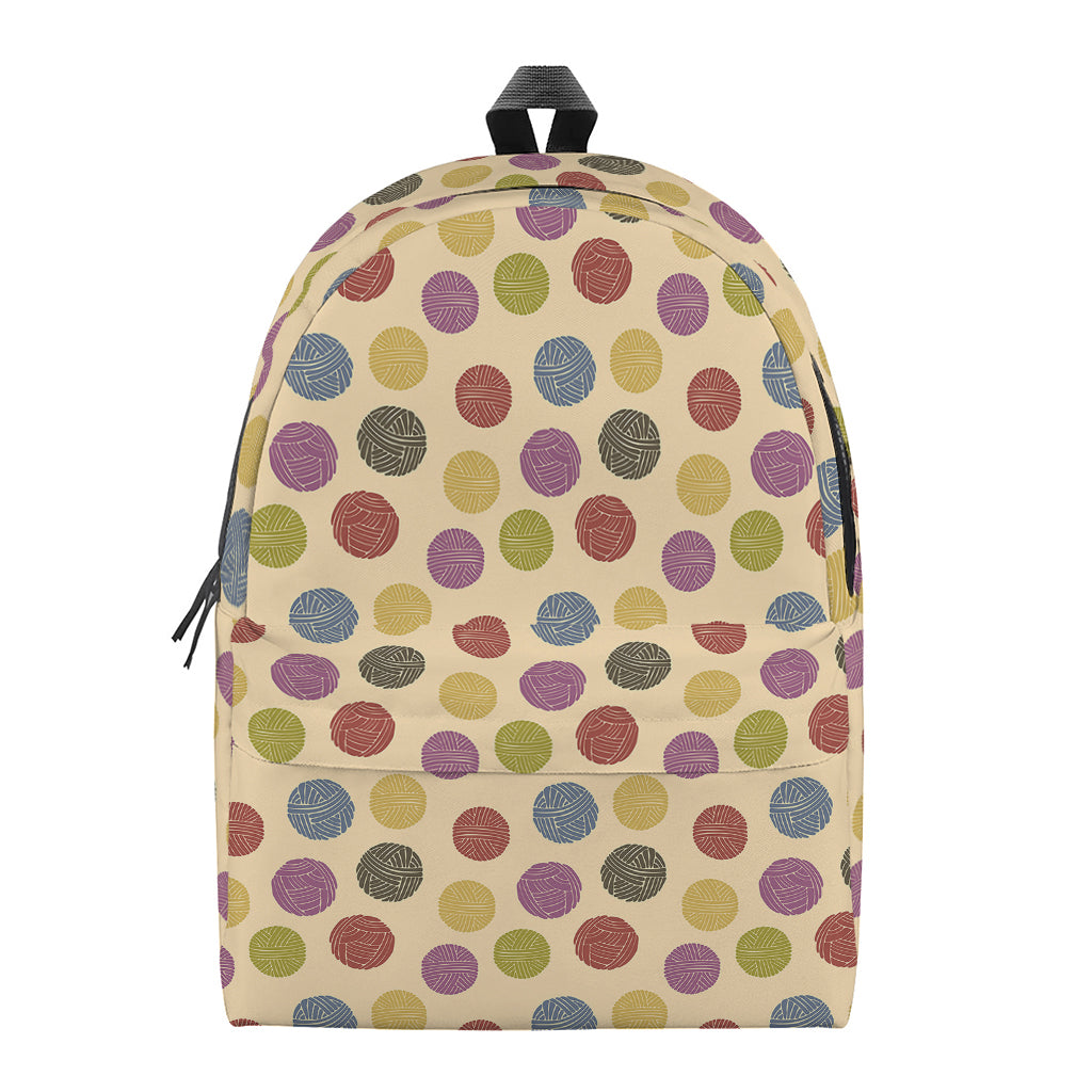 Knitting Yarn Pattern Print Backpack