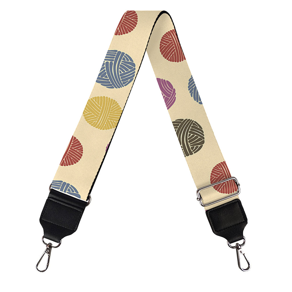 Knitting Yarn Pattern Print Bag Strap