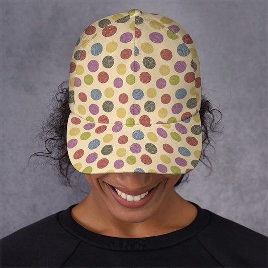 Knitting Yarn Pattern Print Baseball Cap