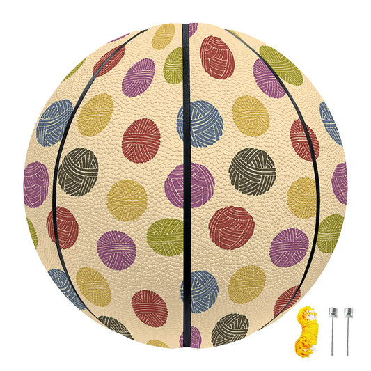 Knitting Yarn Pattern Print Basketball