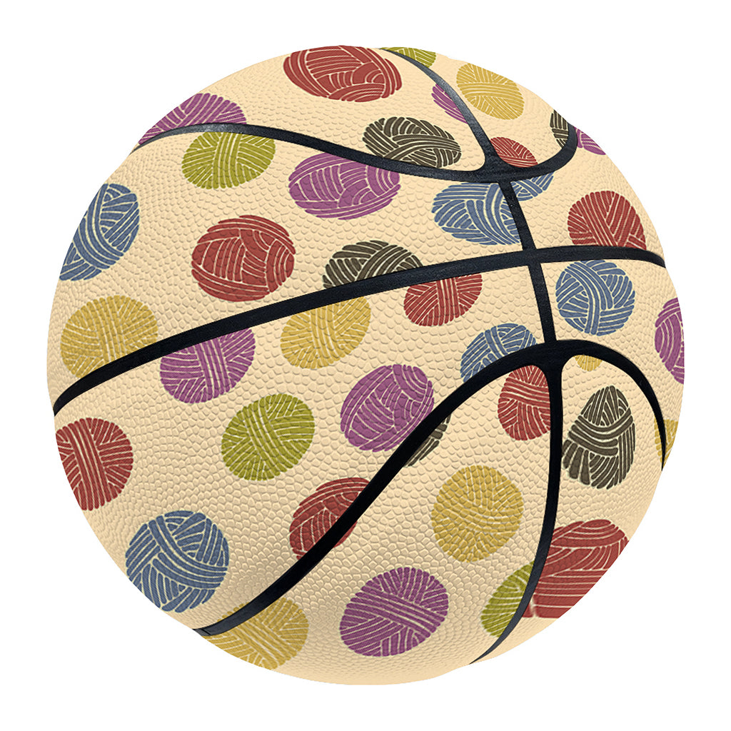 Knitting Yarn Pattern Print Basketball