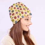 Knitting Yarn Pattern Print Beanie
