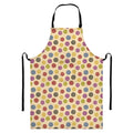 Knitting Yarn Pattern Print Bib Apron With Pocket