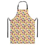 Knitting Yarn Pattern Print Bib Apron With Pocket
