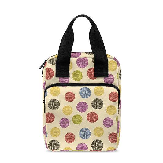 Knitting Yarn Pattern Print Bible Tote Bag