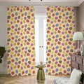 Knitting Yarn Pattern Print Dimout Pencil Pleat Curtains