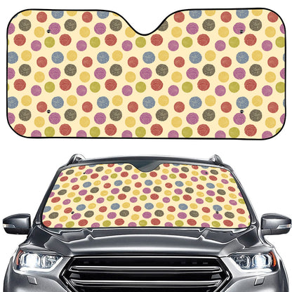 Knitting Yarn Pattern Print Car Windshield Sun Shade