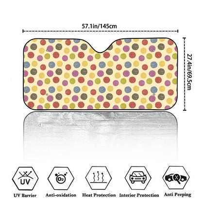 Knitting Yarn Pattern Print Car Windshield Sun Shade