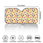 Knitting Yarn Pattern Print Car Windshield Sun Shade