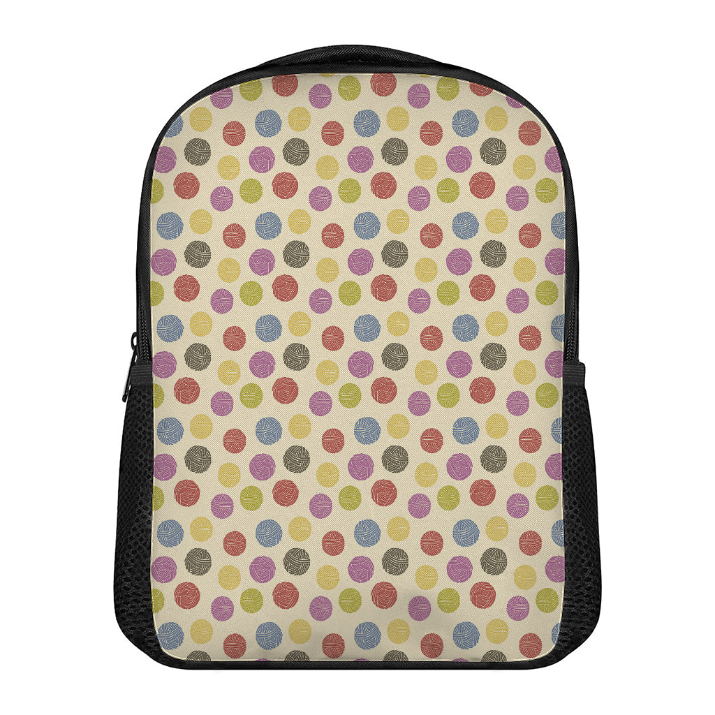 Knitting Yarn Pattern Print Casual Backpack