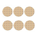 Knitting Yarn Pattern Print Coaster Set