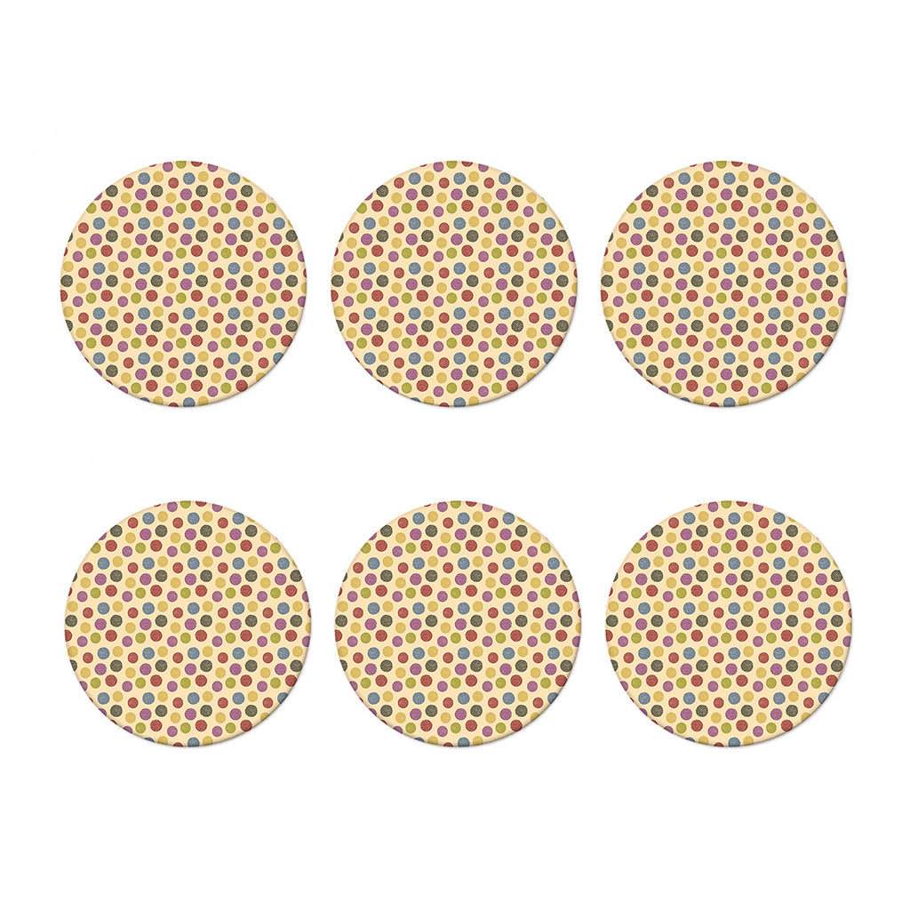 Knitting Yarn Pattern Print Coaster Set