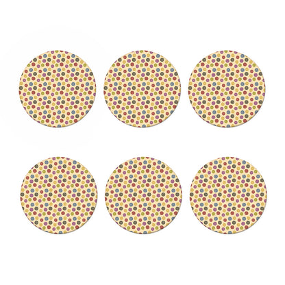 Knitting Yarn Pattern Print Coaster Set