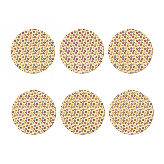 Knitting Yarn Pattern Print Coaster Set
