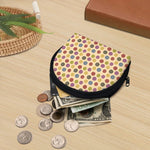 Knitting Yarn Pattern Print Coin Purse