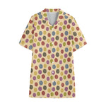 Knitting Yarn Pattern Print Cotton Hawaiian Shirt
