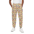 Knitting Yarn Pattern Print Cotton Sweatpants