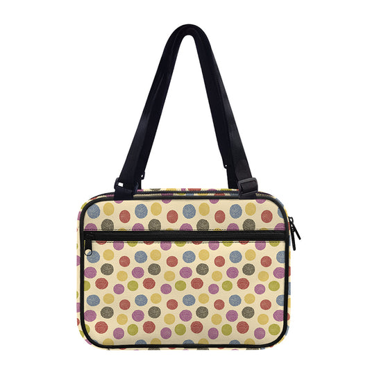 Knitting Yarn Pattern Print Double Strap Bible Bag