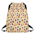Knitting Yarn Pattern Print Drawstring Backpack