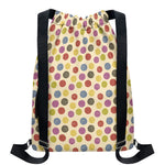 Knitting Yarn Pattern Print Drawstring Backpack