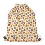 Knitting Yarn Pattern Print Drawstring Bag