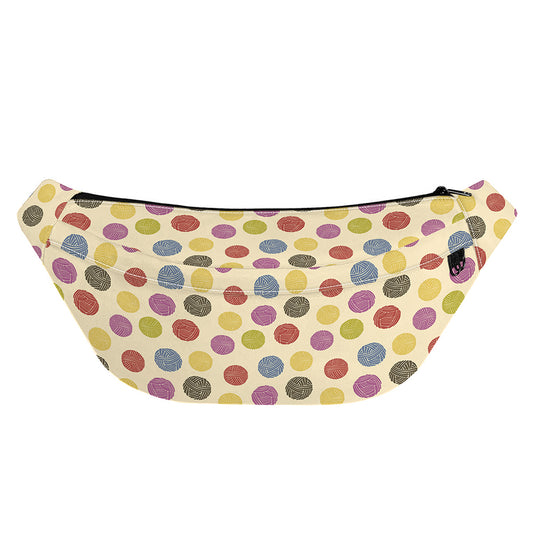 Knitting Yarn Pattern Print Fanny Pack