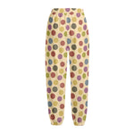 Knitting Yarn Pattern Print Fleece Lined Knit Pants