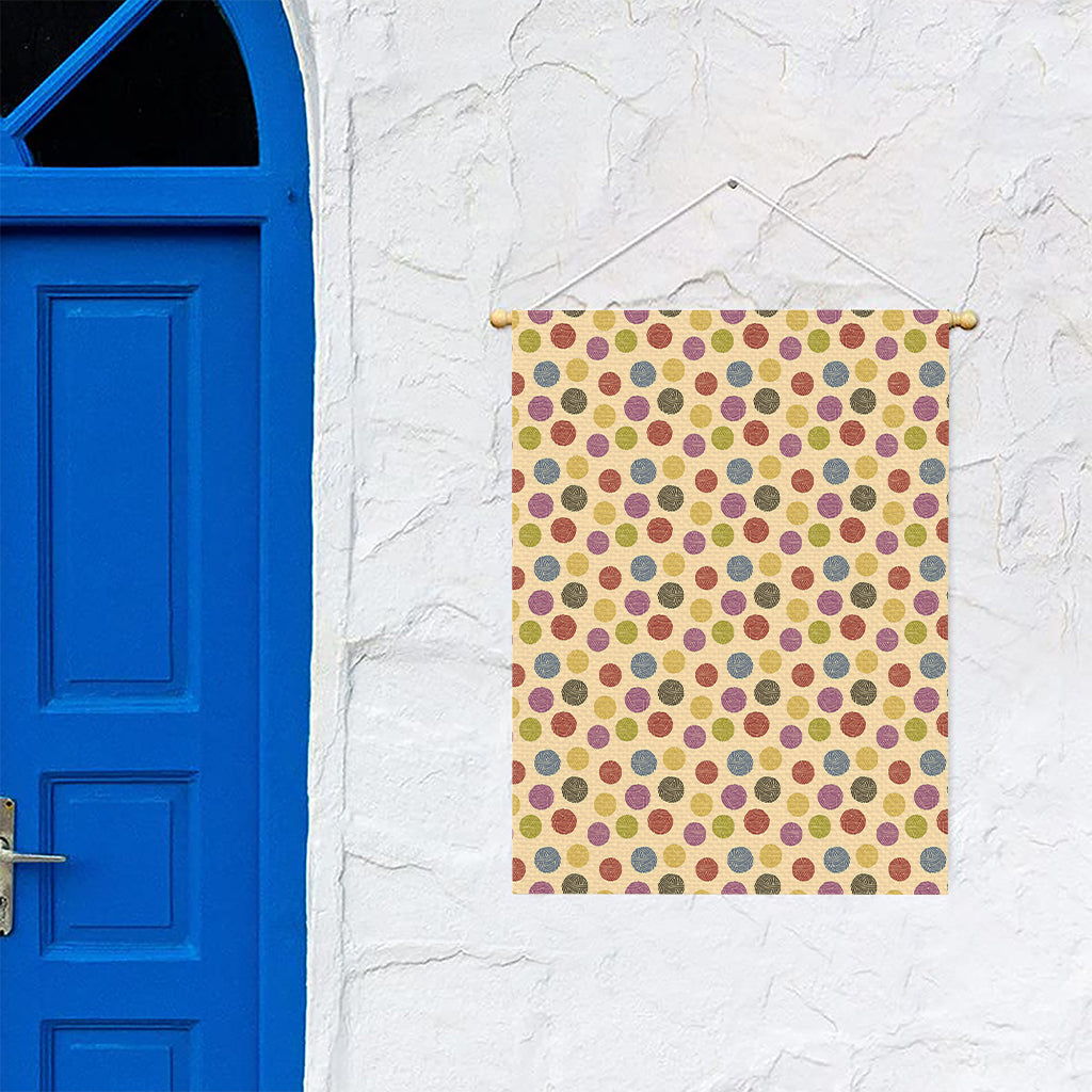 Knitting Yarn Pattern Print Garden Flag
