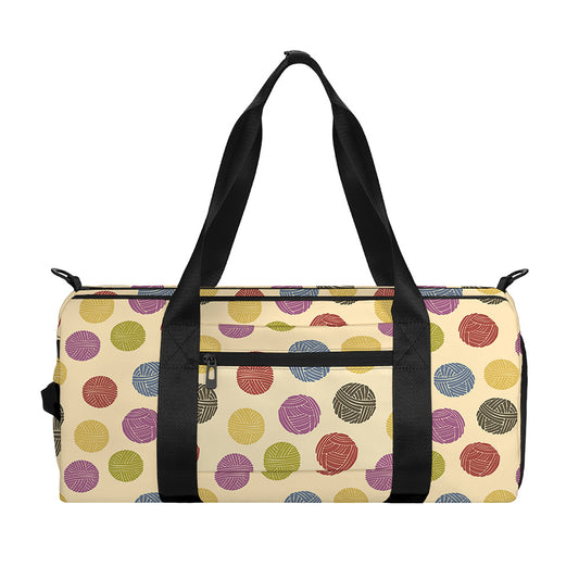 Knitting Yarn Pattern Print Gym Bag