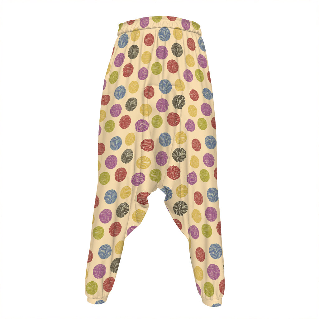 Knitting Yarn Pattern Print Hammer Pants