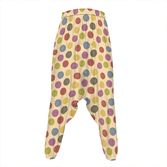 Knitting Yarn Pattern Print Hammer Pants