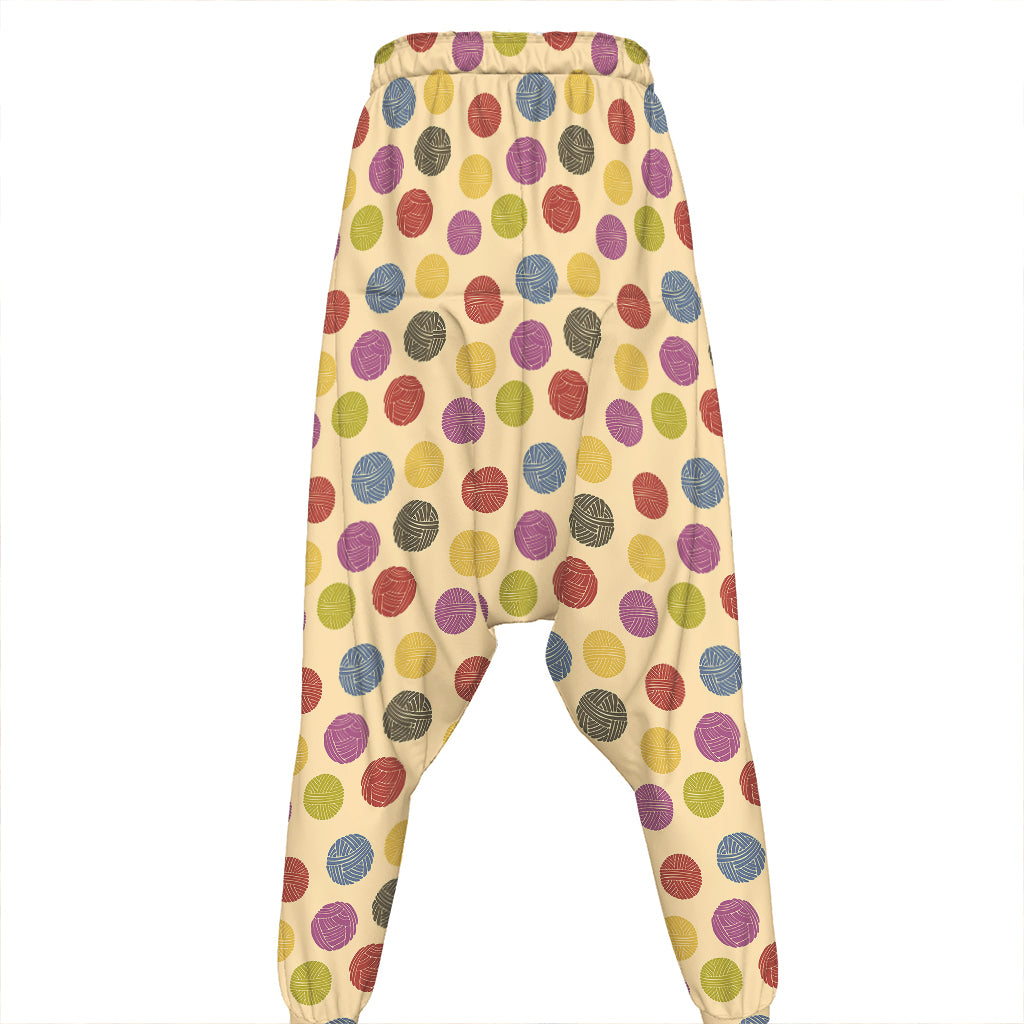 Knitting Yarn Pattern Print Hammer Pants