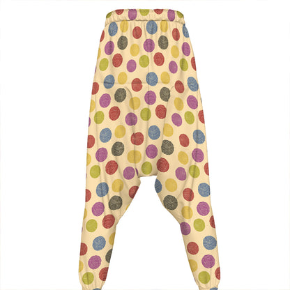 Knitting Yarn Pattern Print Hammer Pants