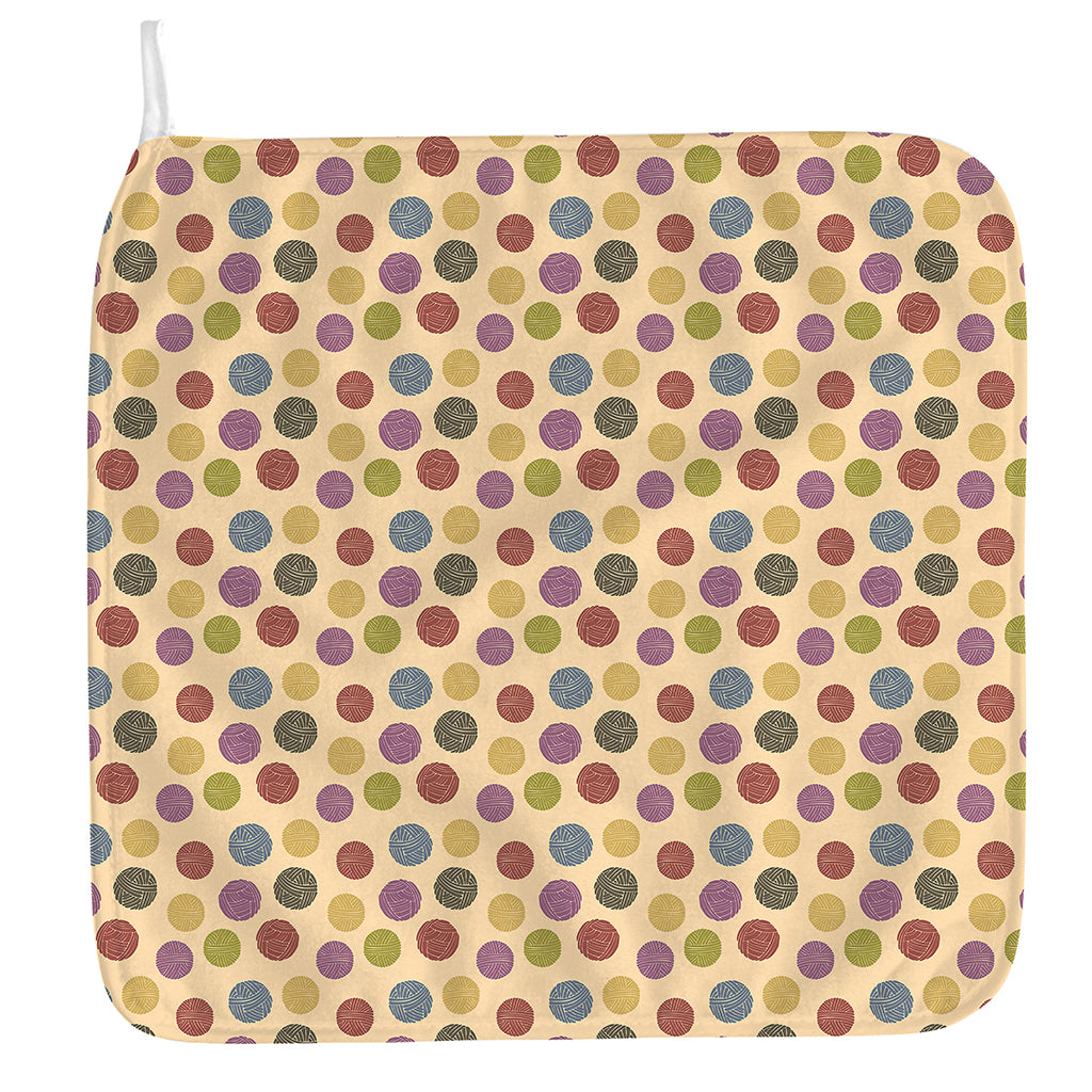 Knitting Yarn Pattern Print Hand Towel