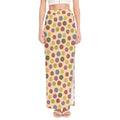 Knitting Yarn Pattern Print High Slit Maxi Skirt