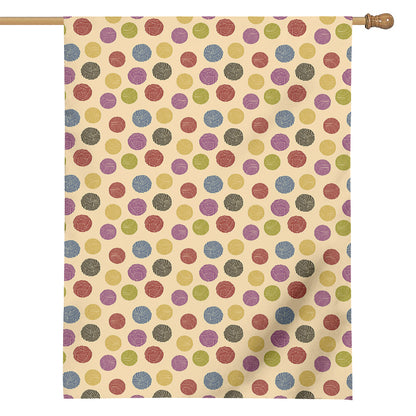 Knitting Yarn Pattern Print House Flag